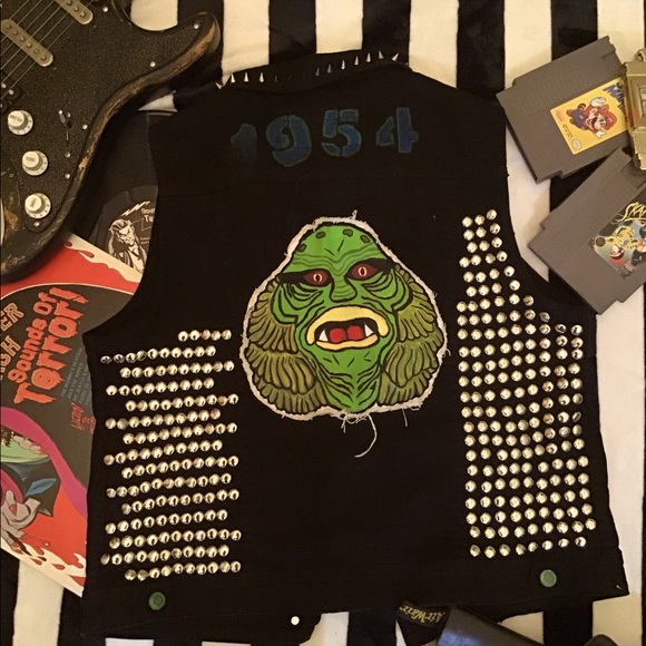 COPY - Creature From The Black Lagoon Custom studded Vest - Picture 2 of 7